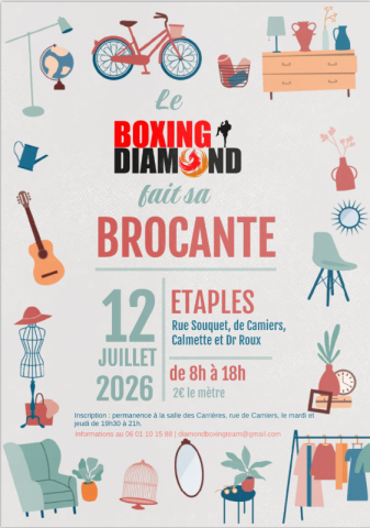 Affiche Brocante Étaples dimanche 12 juillet 2026 (62630)