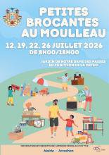 Affiche Petites brocantes au Moulleau dimanche 12 juillet 2026 (33120)