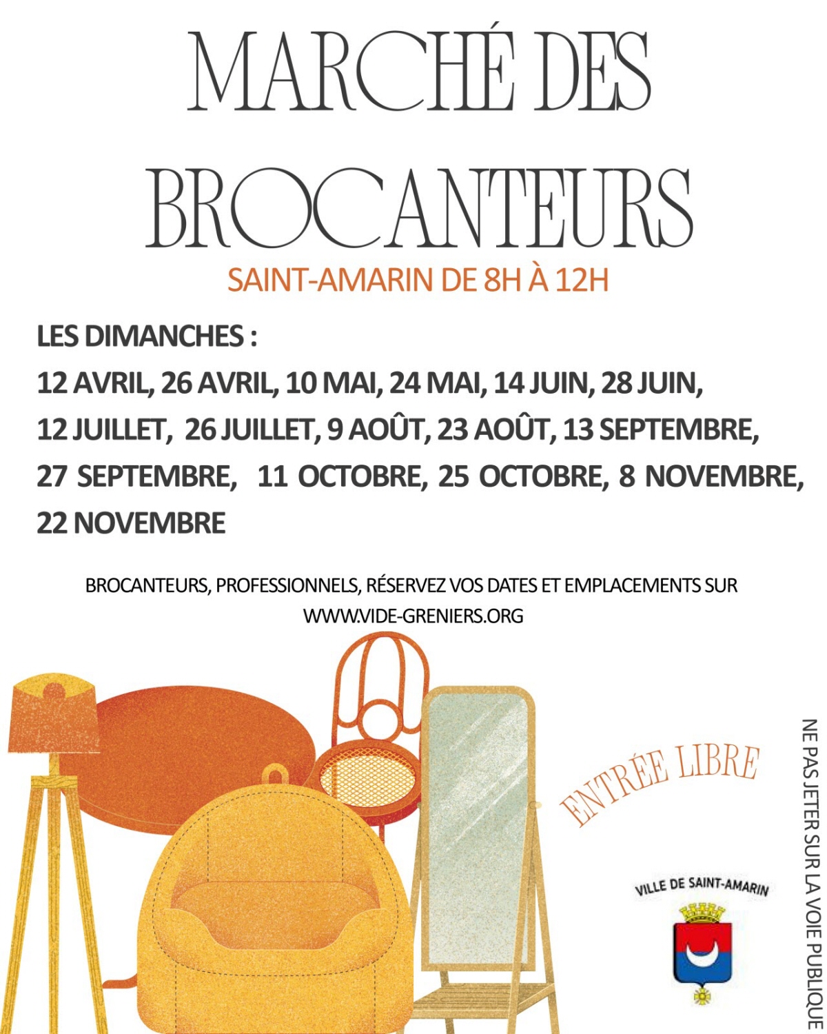 Affiche Marché aux puces Saint-Amarin dimanche 13 septembre 2026 (68550)