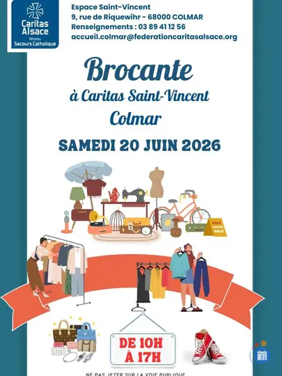 Affiche Brocante Colmar samedi 20 juin 2026 (68000)