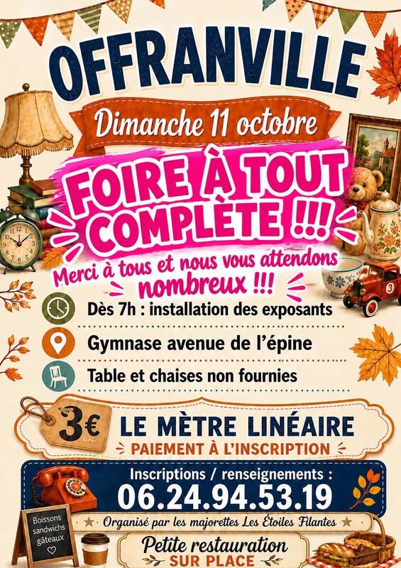Affiche Foire à tout des Étoiles Filantes à Offranville