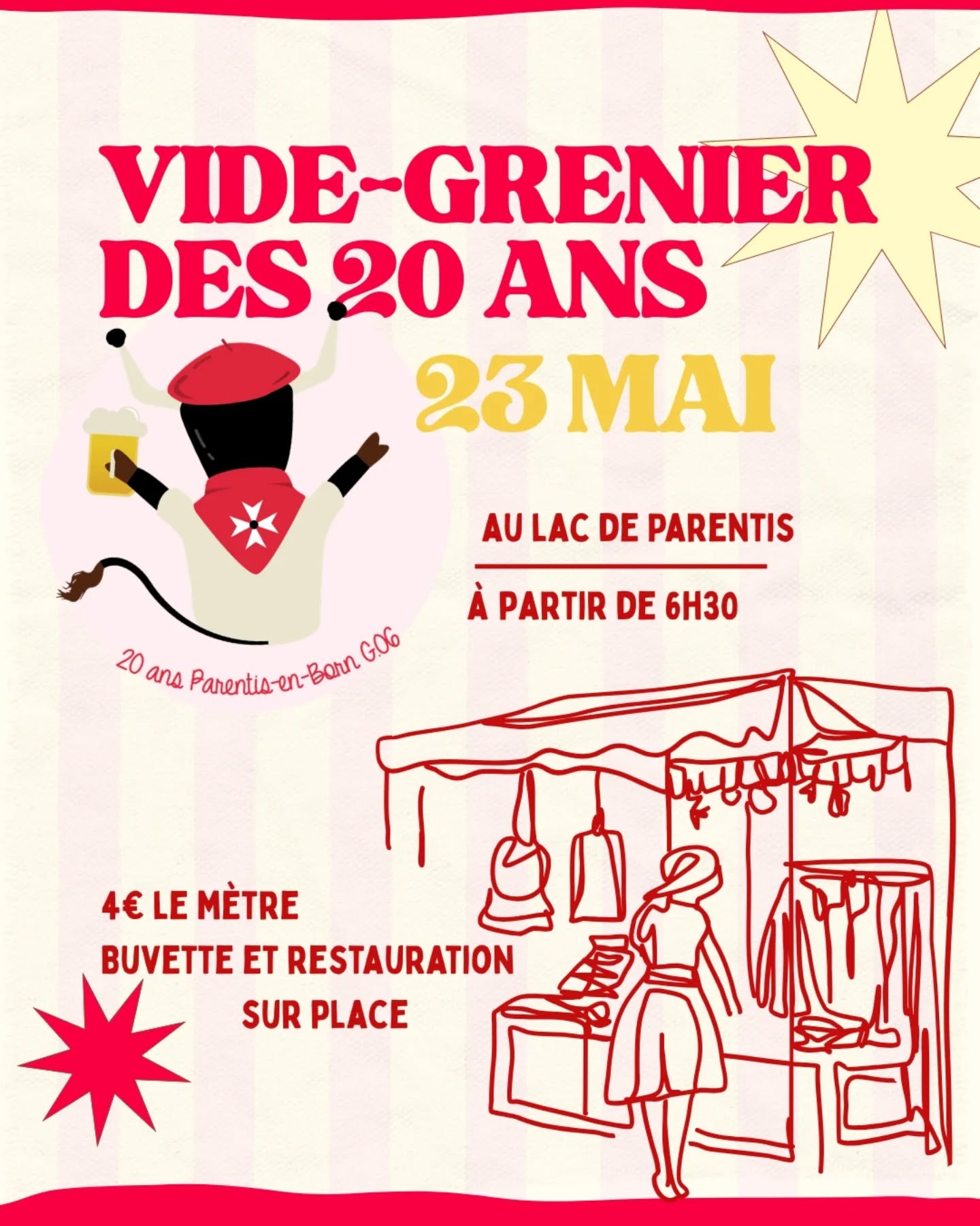 Affiche Vide grenier des 20 ans