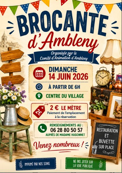 Affiche Brocante d'Ambleny dimanche 14 juin 2026 (02)