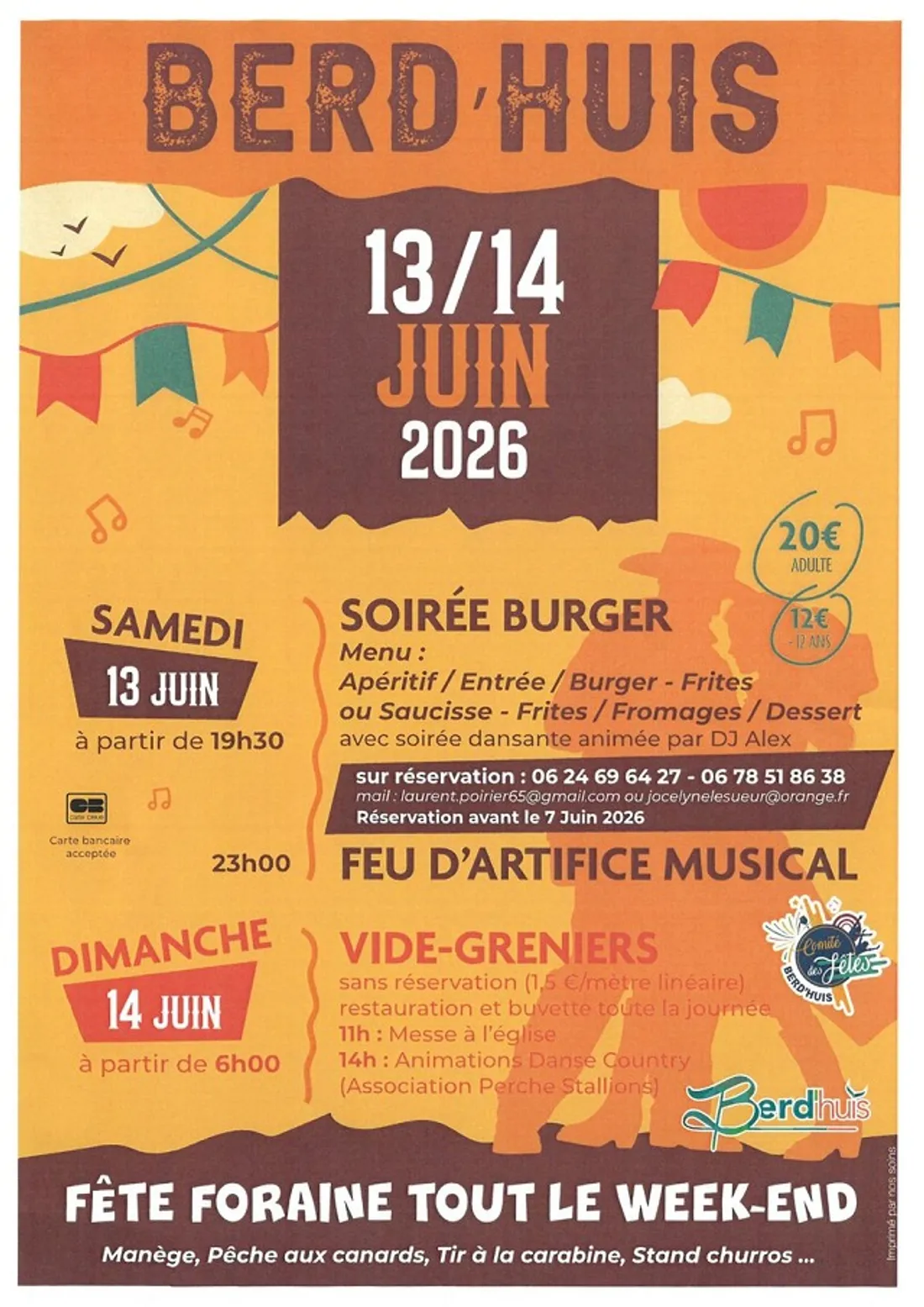 Affiche Vide-greniers et fête à Berd'huis dimanche 14 juin 2026 (61340)