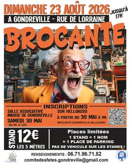 Affiche Brocante Gondreville dimanche 23 août 2026 (54)