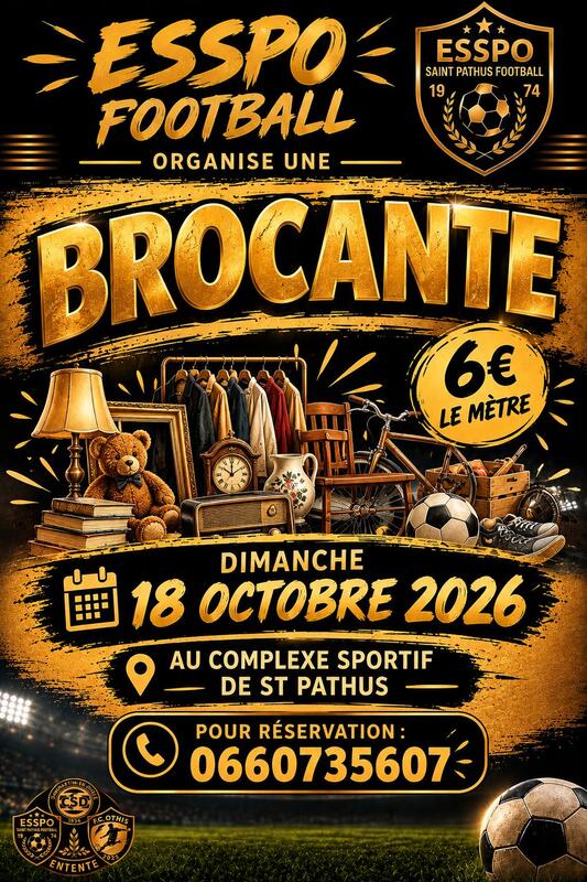 Affiche Brocante de l'ESSPO Football à Saint-Pathus