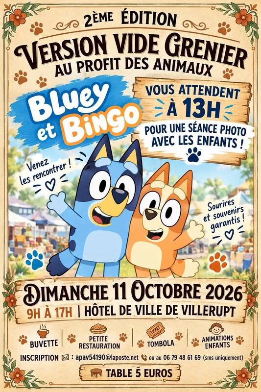 Affiche Vide-grenier au profit des animaux à Villerupt