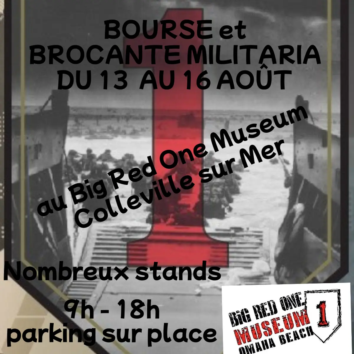 Affiche Bourse Militaria Colleville-sur-Mer 13-16 août 2026 (14710)