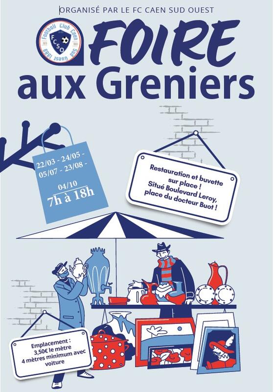Affiche Foire aux greniers du FC Caen Sud Ouest à Caen