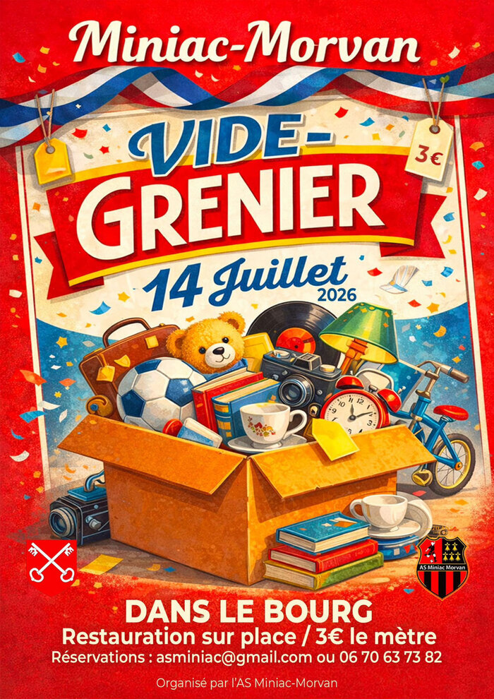 Affiche Vide-grenier Miniac-Morvan mardi 14 juillet 2026 (35540)