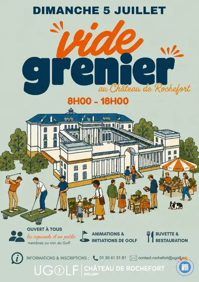 Affiche Vide-grenier au Château de Rochefort - UGolf Exclusiv - Yvelines