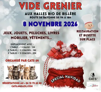 Affiche Vide-grenier spécial Navidad de CATS 64 à Billère