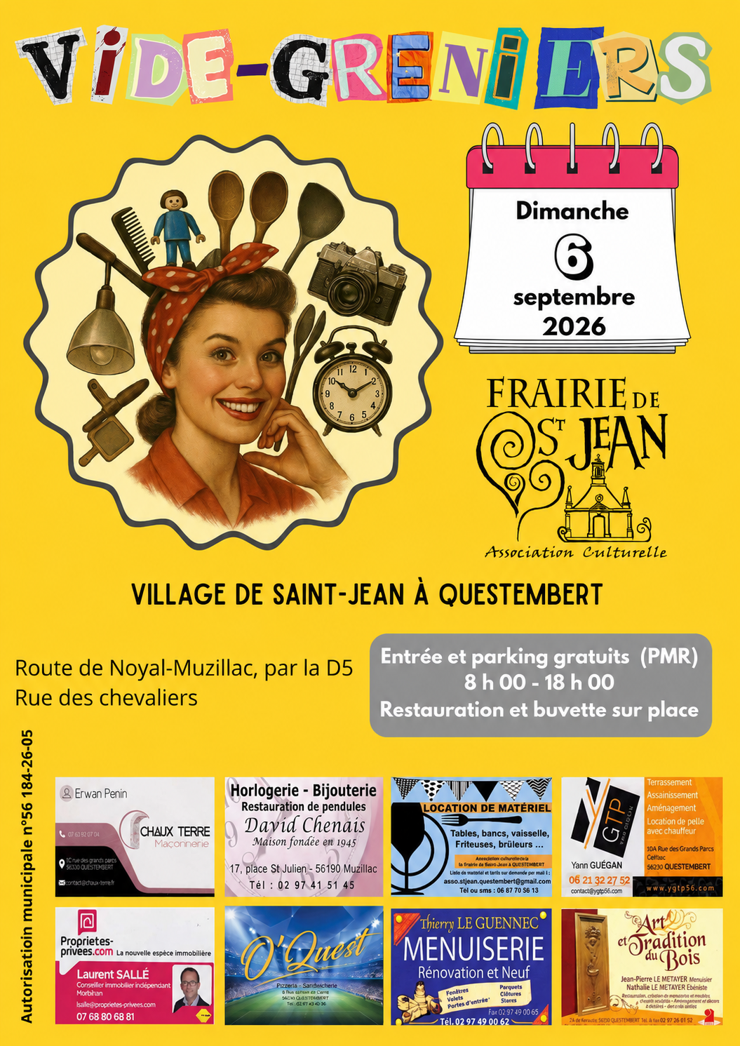 Affiche Vide-greniers du village de Saint-Jean à Questembert