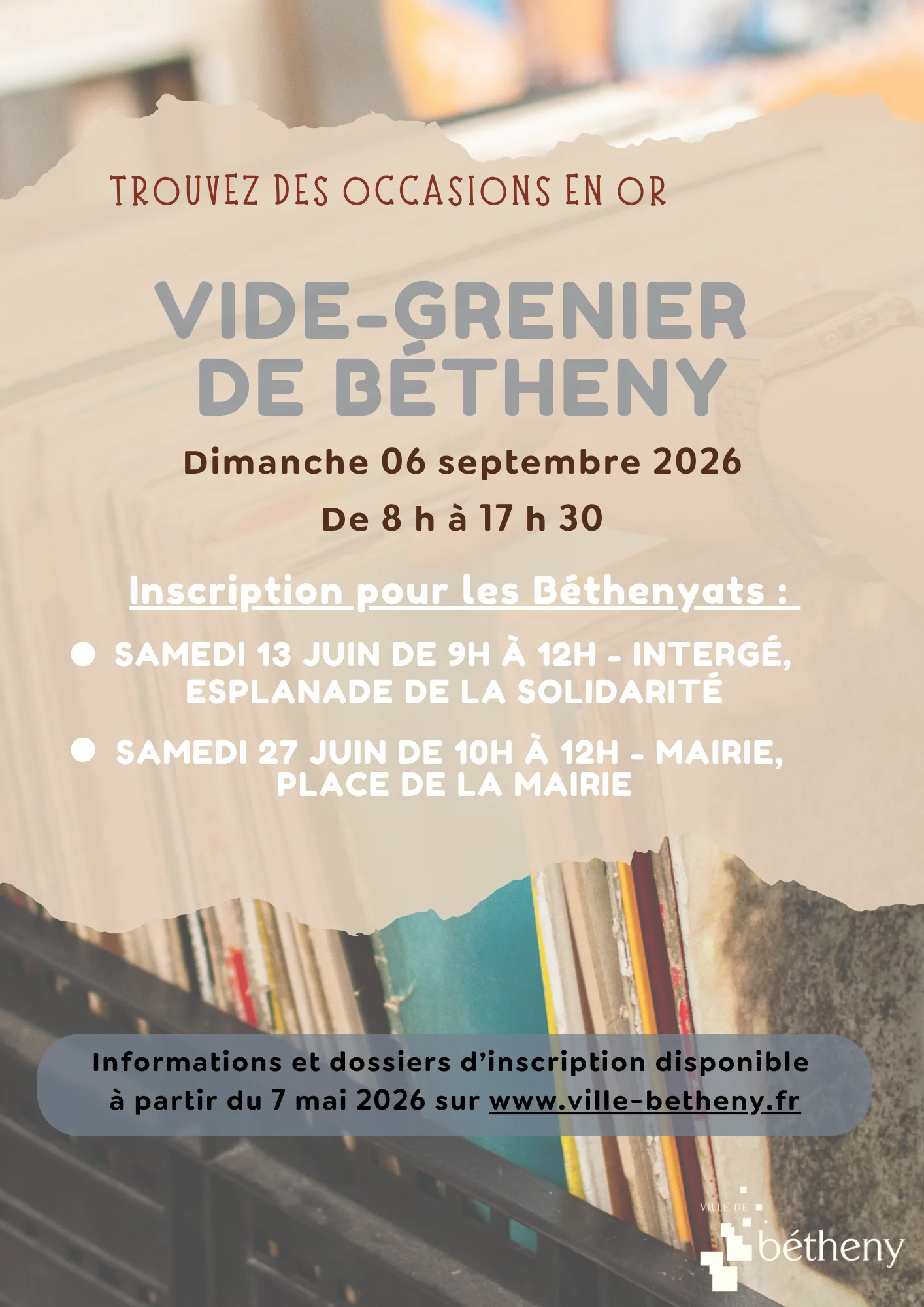 Affiche Vide-grenier Bétheny dimanche 6 septembre 2026 (51450)