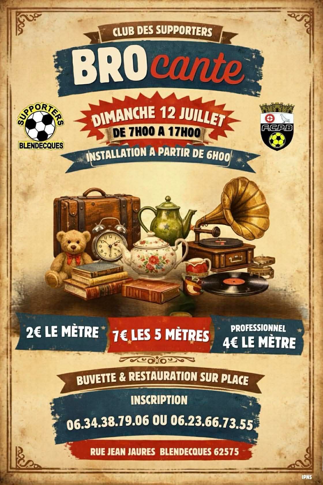 Affiche Brocante Blendecques dimanche 12 juillet 2026 (62575)