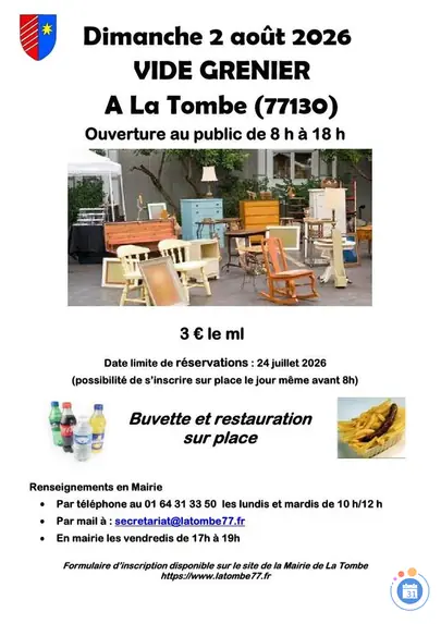 Affiche Vide-grenier - La Tombe - Seine-et-Marne