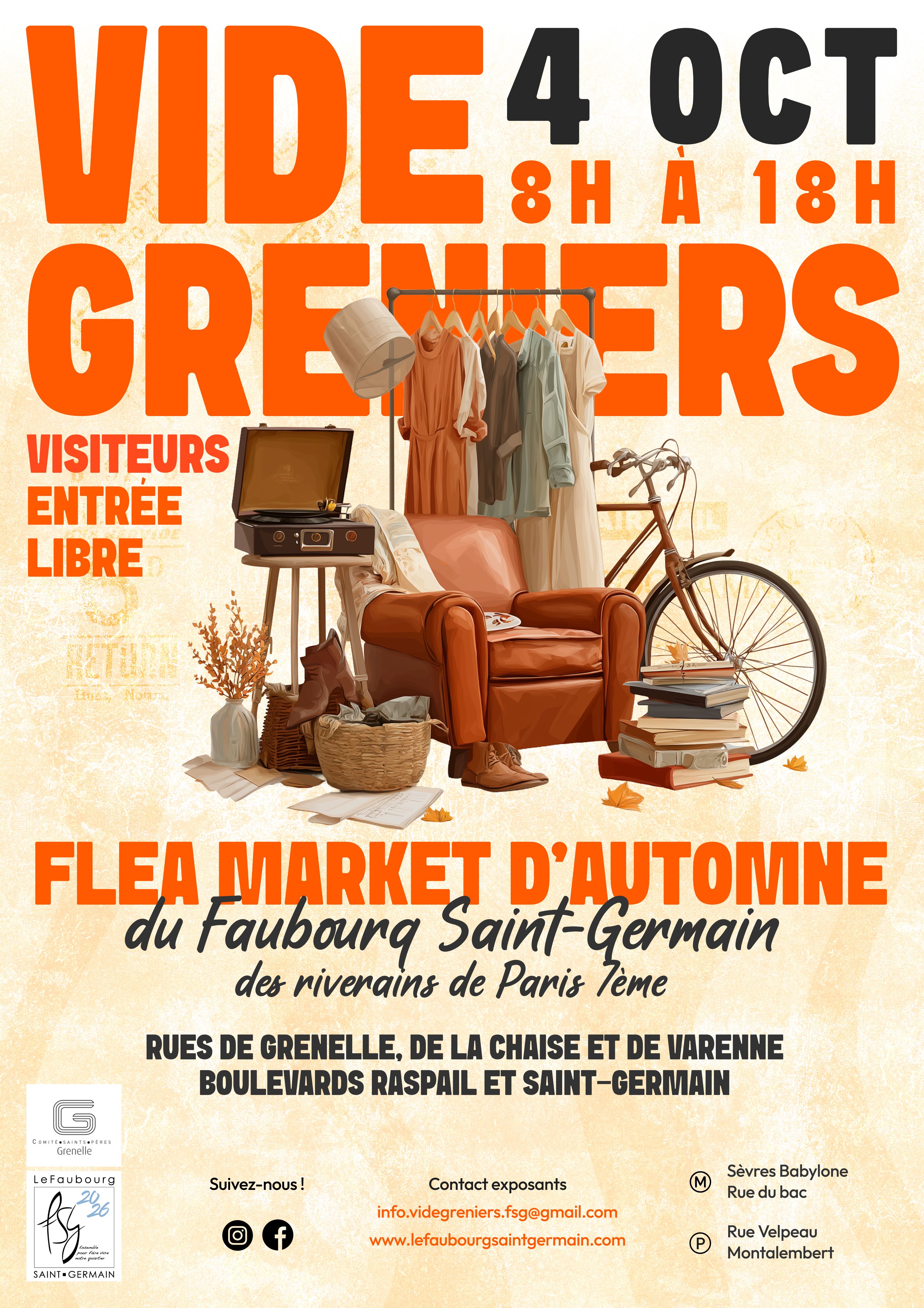 Affiche Vide-greniers d’automne des riverains du 7e à Paris