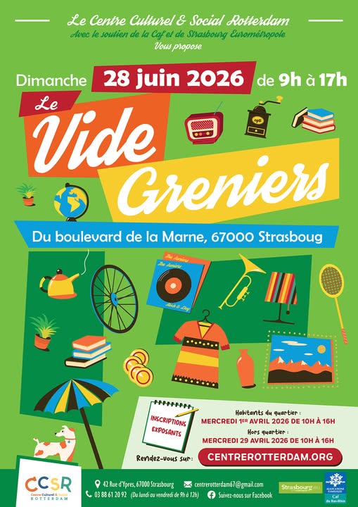 Affiche Vide-greniers du Boulevard de la Marne - CCSR - Strasbourg
