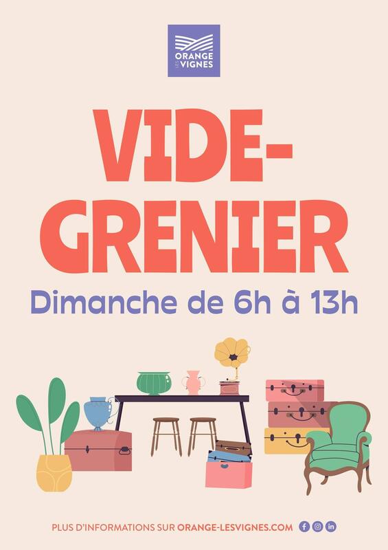 Affiche Vide-grenier d'Orange les Vignes à Orange