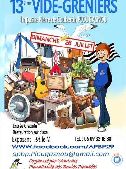 Affiche Vide-grenier Plougasnou dimanche 26 juillet 2026 (29630)