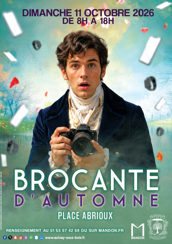 Affiche Brocante d'automne de la place Abrioux à Aulnay-sous-Bois