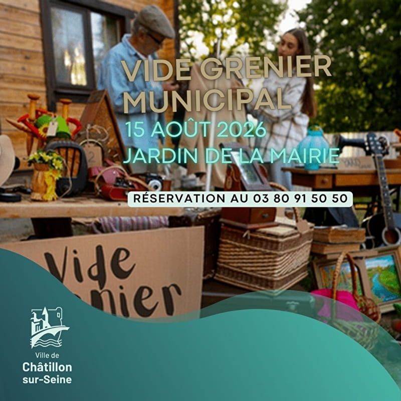 Affiche Vide-Grenier Municipal - Ville de Châtillon-sur-Seine - Côte-d'Or