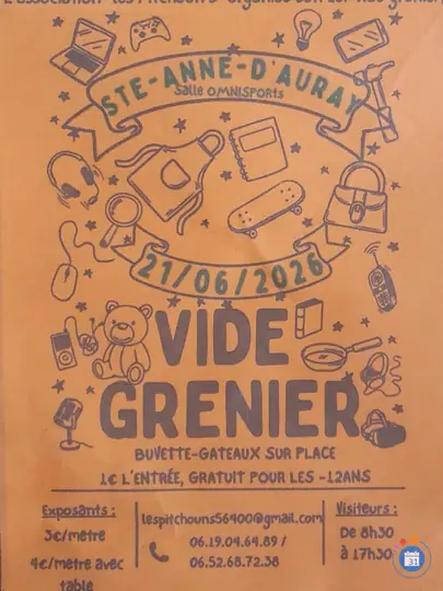 Affiche Vide-grenier Sainte-Anne-d'Auray dimanche 21 juin 2026 (56400)