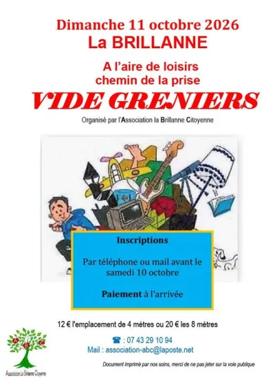 Affiche Vide-greniers de la Brillanne Citoyenne à La Brillanne