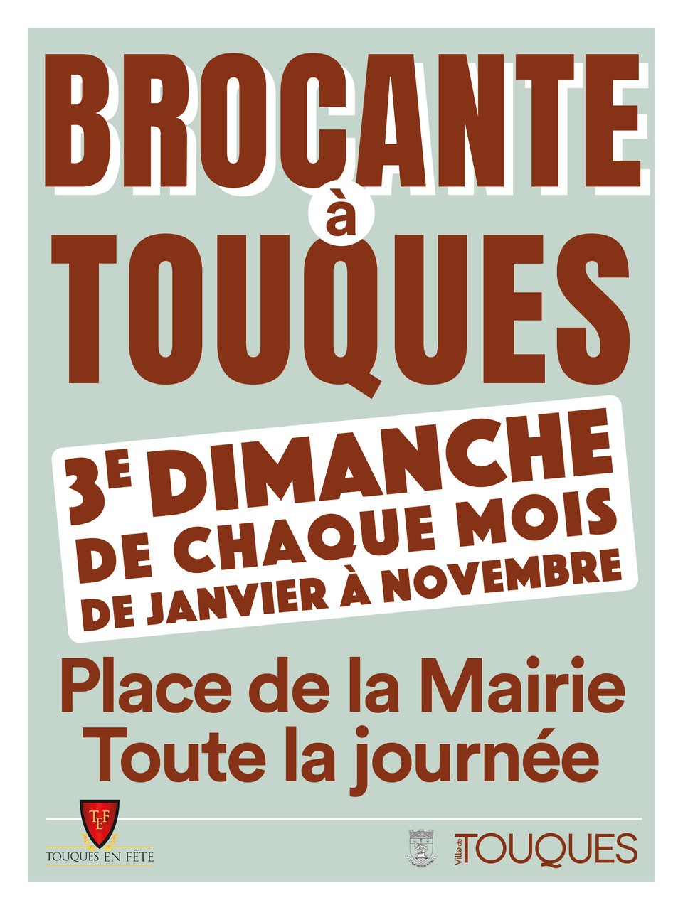 Affiche Brocante mensuelle Touques dimanche 18 octobre 2026 (14800)