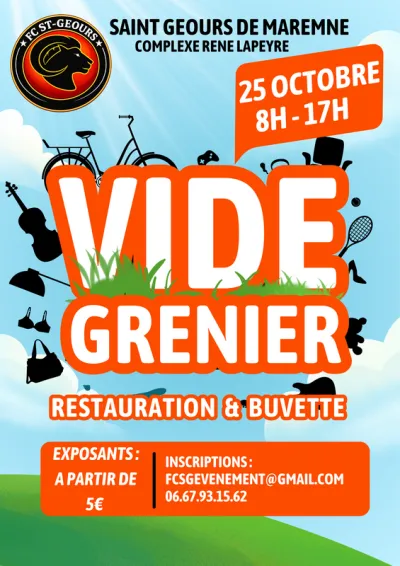 Affiche Vide-grenier du FC Saint-Geours à Saint-Geours-de-Maremne