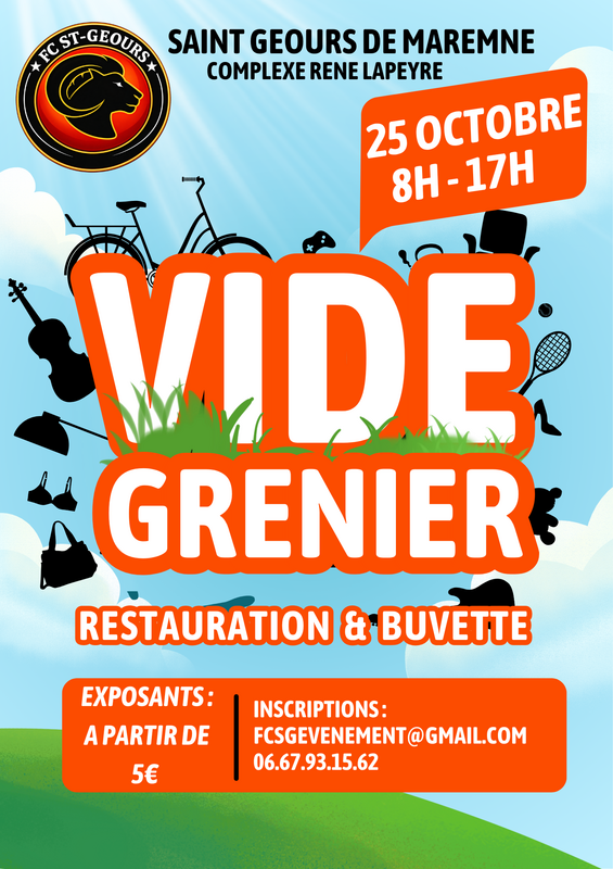 Affiche Vide-grenier du FC Saint-Geours à Saint-Geours-de-Maremne