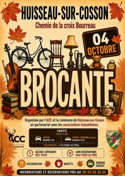 Affiche Brocante d'automne de Huisseau-sur-Cosson