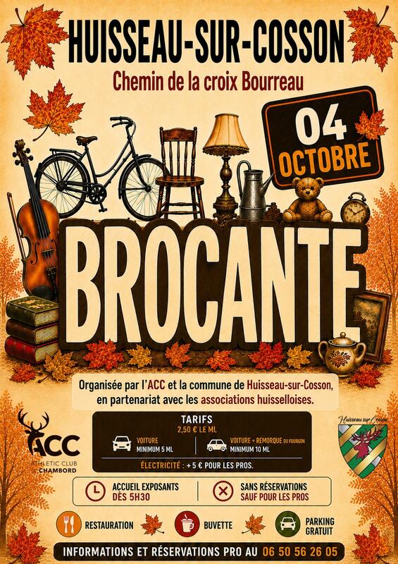 Affiche Brocante d'automne de Huisseau-sur-Cosson