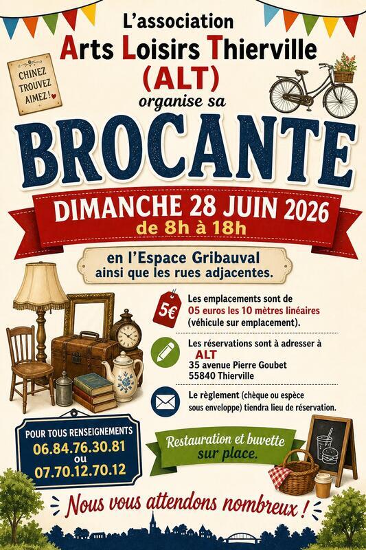 Affiche Brocante Thierville-sur-Meuse dimanche 28 juin 2026 (55840)