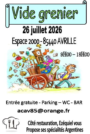 Affiche Vide-Grenier - ACAV85 - Avrillé - Vendée