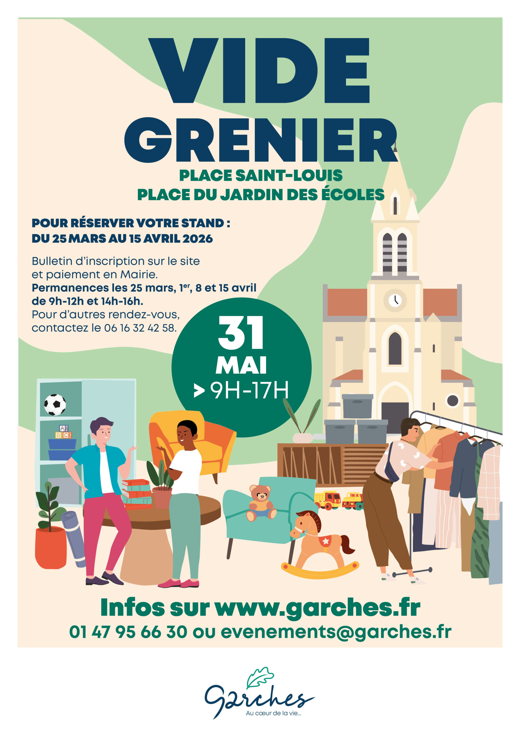 Affiche Vide-grenier Garches dimanche 31 mai 2026 (92380 Hauts-de-Seine)