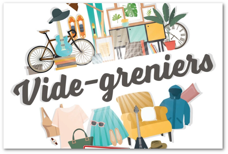 Affiche 19ème vide-greniers Jacques Chavonnet - Rue Rambuteau - Paris 1er