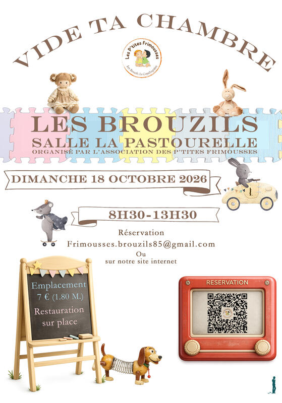 Affiche Vide ta chambre des P'tites Frimousses aux Brouzils