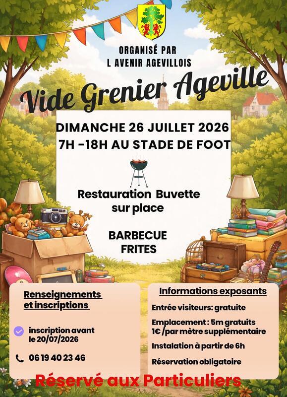 Affiche Vide-grenier Ageville dimanche 26 juillet 2026 (52340)