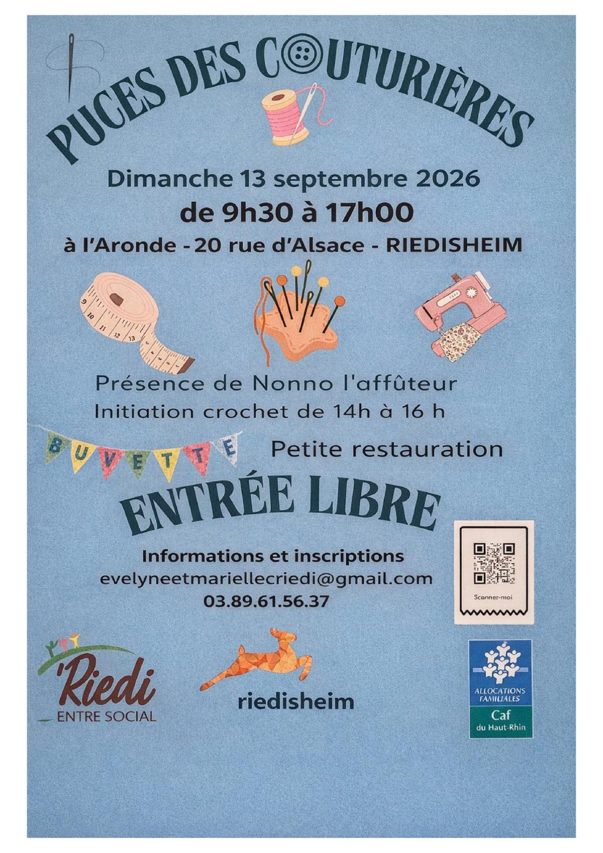 Affiche Marché aux puces Riedisheim dimanche 13 septembre 2026 (68400)
