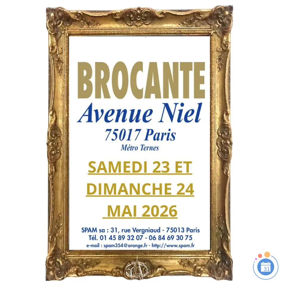 Affiche Brocante de l'Avenue Niel - Paris 17e (SPAM)