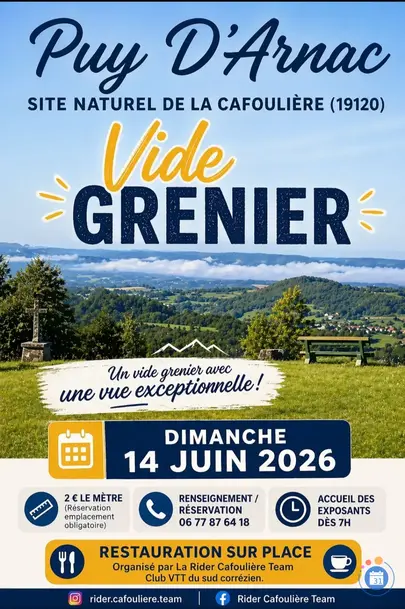 Affiche Vide-grenier Puy d'Arnac dimanche 14 juin 2026 (19120)