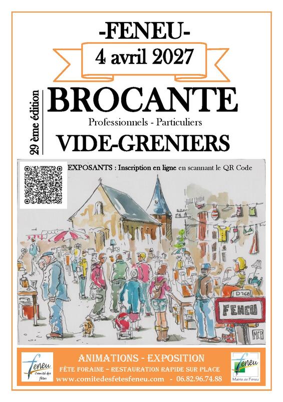 Affiche Brocante vide-greniers de Feneu