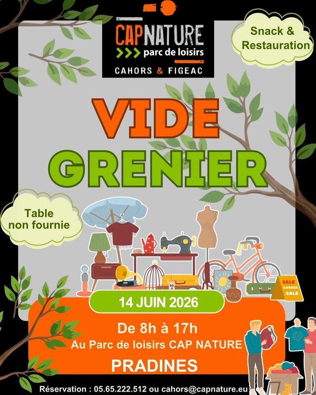 Affiche Vide-grenier Pradines dimanche 14 juin 2026 (46090)