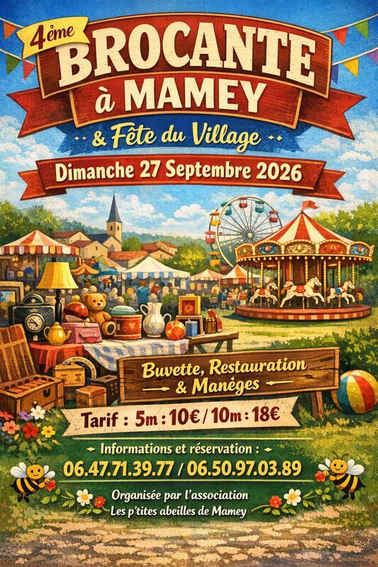 Affiche Brocante Mamey dimanche 27 septembre 2026 (54470)