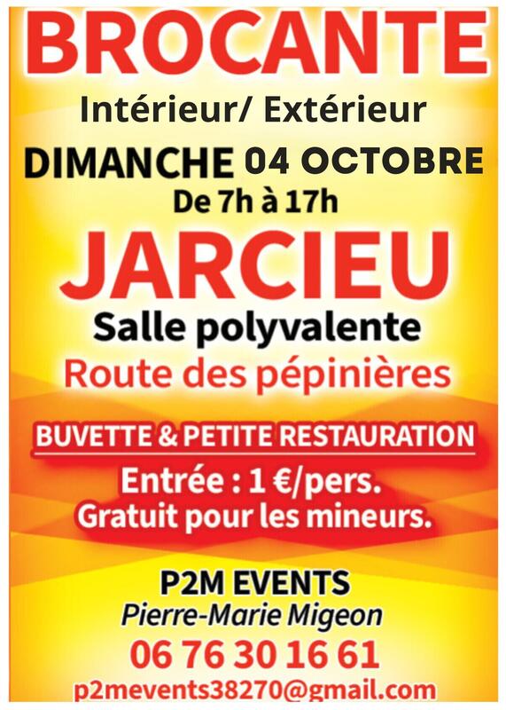 Affiche Brocante de P2M Events à Jarcieu