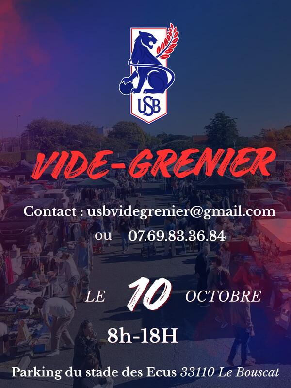 Affiche Vide-grenier de l'US Bouscat Football au Bouscat