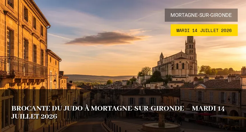 Affiche Brocante Mortagne-sur-Gironde mardi 14 juillet 2026 (17120)