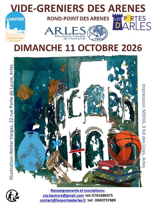 Affiche Vide-greniers des Arènes à Arles