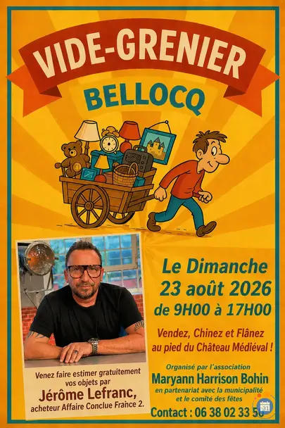 Affiche Vide-grenier Bellocq dimanche 23 août 2026 (64270)